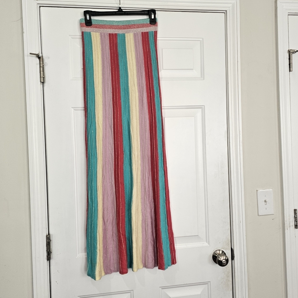 Anthropologie Pastel Stripe Find Me Now Skirt Size XS Bohemian Resort - Picture 4 of 12